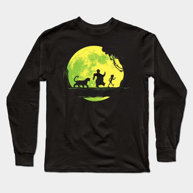 Jungle Moonwalk Long Sleeve T-Shirt by Daletheskater